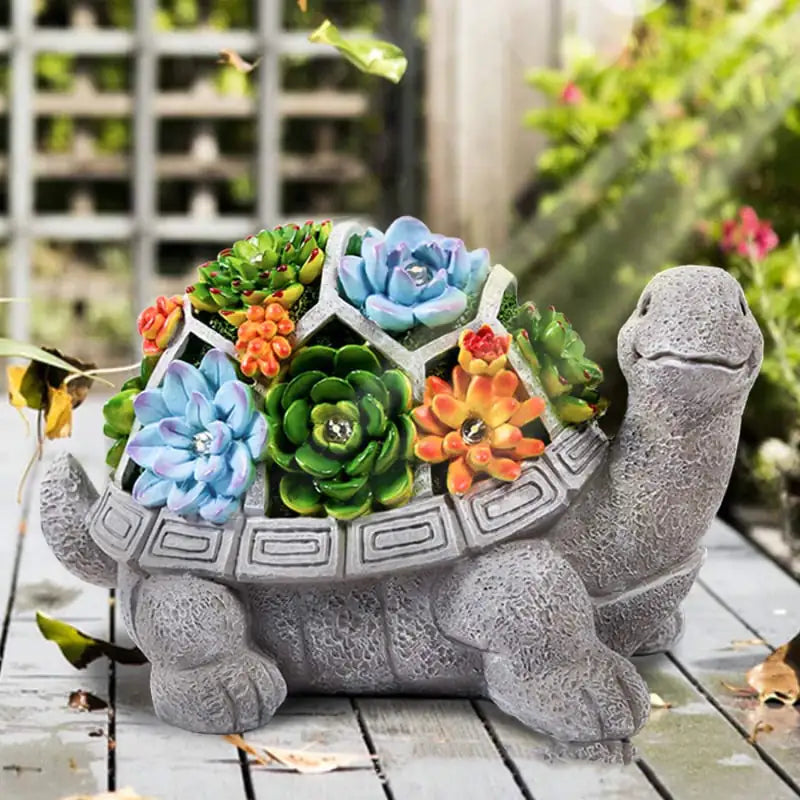 Solar Turtle Garden Statue Decoration